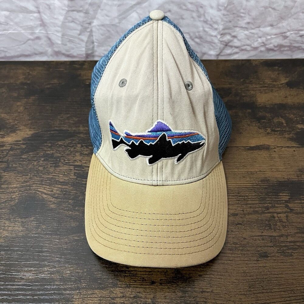 Patagonia Fitz Roy Trout Trucker Mesh SnapBack Hat Cap Adjustable